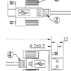 USB screw lock diagram