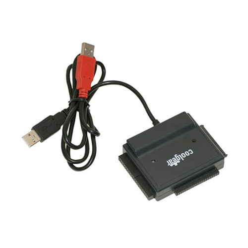USB 2.0 to IDE / SATA Adapter, Works with 2.5/3.5/5.25 HDD