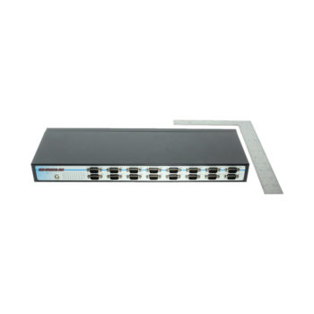 16 Port USB to RS-232 422/485 Metal Serial Adapter DIN-Rail Mount
