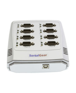 8 Port Serial Adapter Box with LED Indicators