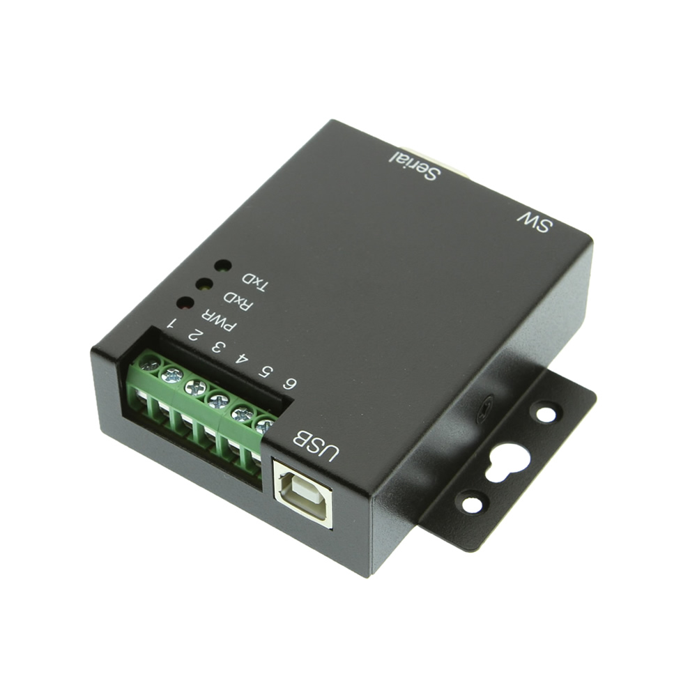 USB 2.0 to RS-232 / RS-422 / RS-485 Selectable Industrial Serial Adapter w/  15kV ESD Surge Protection - Coolgear