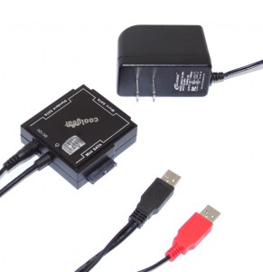 USB 2.0 to SATA Adapter contents