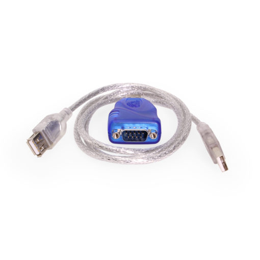 Mini USB 2.0 to RS-232 DB-9 Serial Adapter w/ 15kV ESD Protection & 3ft. USB Extension Cable