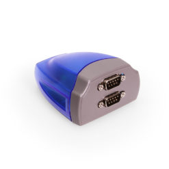 Dual Port USB 2.0 to RS-232 DB-9 Serial Adapter w/ FTDI Chip RS-232 DB-9 FTDI Adapter