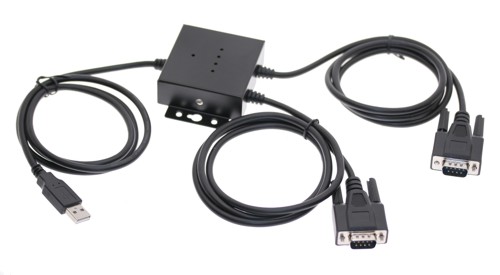 Bus Powered USB 2.0 to DB-9 Dual Port Adapter