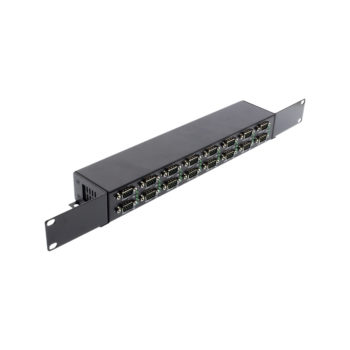 16-Port Industrial RS232 to USB 2.0 Hi-Speed Serial Adapter DIN Rail Mount