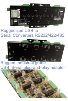 Rugged Industrial 8-Port Terminal Block RS232/422/485 to USB Adapter Industrial Terminal Block