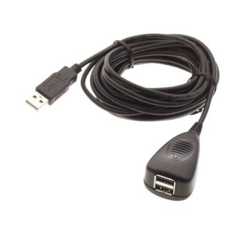 2-Port USB 2.0 High-Speed Active USB Extension Cable 16ft.