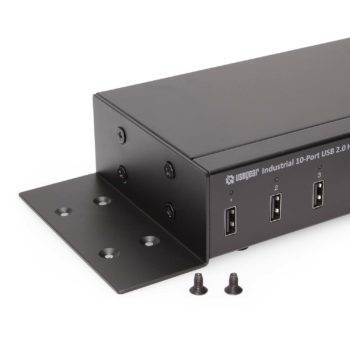 10 Port USB 2.0 Industrial High Power 2.1A Charger Hub w/ ESD Surge Protection & Port Status LEDs USB 2.0 Charger Hub