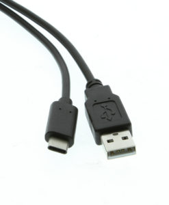CM-U2CMAM-1M Connectors Closeup USB-A-to-C-Type
