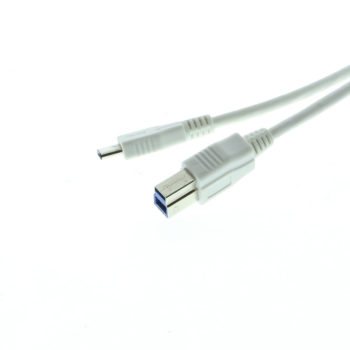 USB 3.1 Type-C to B Male Gen1 3FT White Cable Type-C Cables
