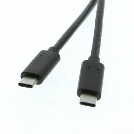 USB 3.1 Type-C to C USB Cable 18 Inch Black Type-C