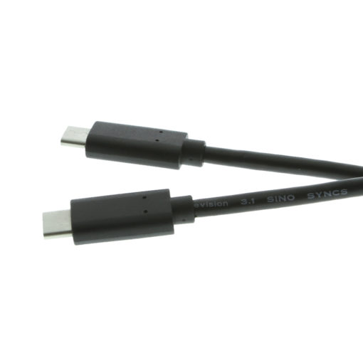 USB 3.1 Type-C to C USB Cable 18 Inch Black Type-C