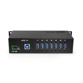 7 Port USB 3.2 Gen 1 Hub w/ Surge Protection & Screw-Locking Ports #1 Main Listing