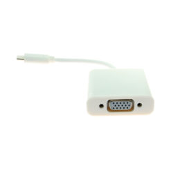 USB C to VGA 6 Inch White Adapter