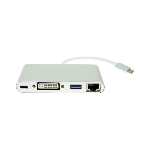 USB C DVI adapter with power delivery Type-C port