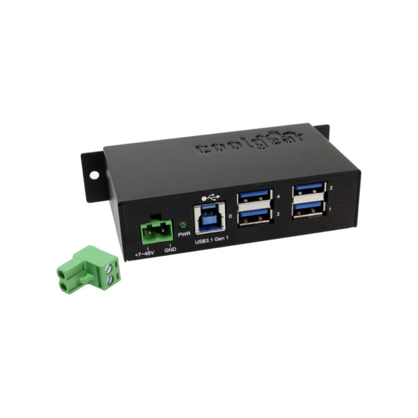 USB 3.1 Gen1 4 Port Hub with DIN Rail Mounting