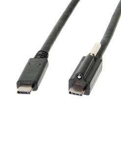 USB Single Screw Lock Type-C to C Male Cable 10GB Data 3A Power