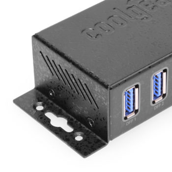 4 Port USB 3.2 Gen 1 Mini Powered Hub w/ ESD Surge Protection & Power Adapter