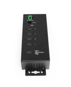 4 Port USB 3.2 Gen 1 Type-C Hub w/ ESD Surge Protection & Screw Locking Ports