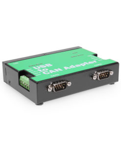 2-Port USB to CAN Bus Adapter, DIN-Rail Wall Mountable, 16kV ESD Protection