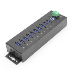 10 Port USB 3.2 Gen 1 Hub w/ ESD Surge Protection & Screw Locking Ports