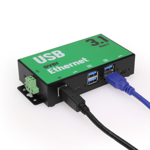 6 Port USB 3.2 Gen 1 Over IP Network Device Sharing Type-C Hub w/ Port Status LEDs
