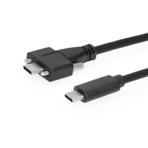 USB 3.2 Gen 2 Type-C to C Dual Screw Lock Cable 10GB Data 3A Power